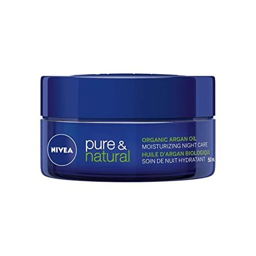 NIVEA Naturally Good Regenerating Night Cream ? 50 ml Jar, Organic Argan Oil + Jojoba & Almond Oils, 99% Natural-Origin Ingredients, Suitable for Sensitive Skin, Deep Night Hydration & Renewal