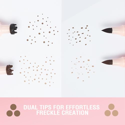 Jolilab 3-in-1 Freckle Pen - Dual-Ended Stamp & Eyeliner/Brow Pencil in Dark Brown