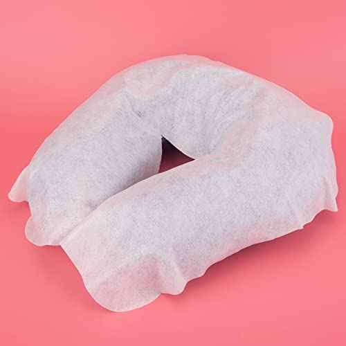 500 Count Face Cradle Covers for Massage Table, Medical-Grade Nonwoven Disposable Headrest Covers for Massage Chair, 12 * 16 inches White SPA Face Rest Cover