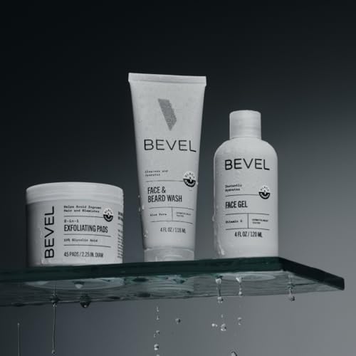 Bevel Men's Skincare Set - Face Wash, Exfoliating Pads & Moisturizer