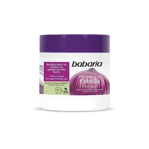 Babaria Onion Hair Mask - No Smell, No Tears - Purifying and Antioxidant Properties - Improves Hair Growth - Adds Gloss and Shine - Reduce Itchy Scalp, Dandruff, and Frizz - 13.5 oz Masque