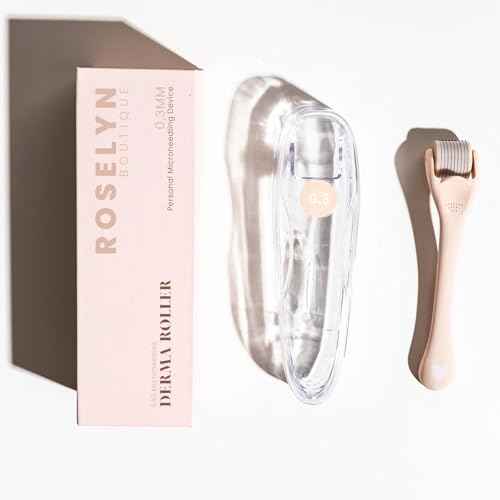 ROSELYNBOUTIQUE Derma Roller for Hair Beard Facial Skin Face 0.3mm 540 Microneedles Cosmetic Beauty Instrument Self-Care Gifts for Men Women