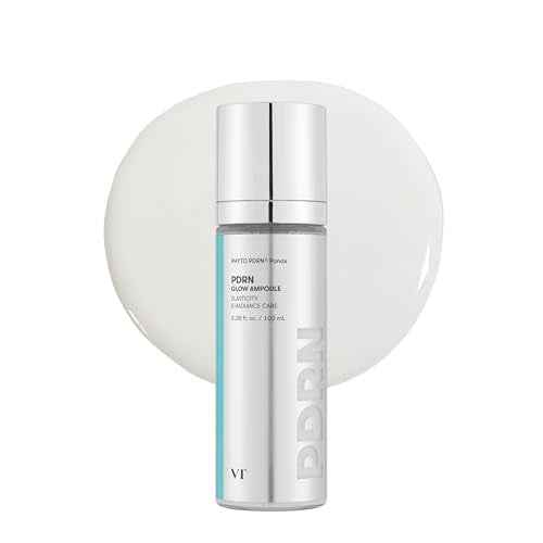 VT COSMETICS PDRN Glow Ampoule, PDRN Facial Mist, Deep Hydration Spray Serum, Vegan Skin Care, Light-weight Face Moisturizer, Plumping Effect, Fragrance-Free, Korean SkinCare (3.38 fl oz / 100 ml)