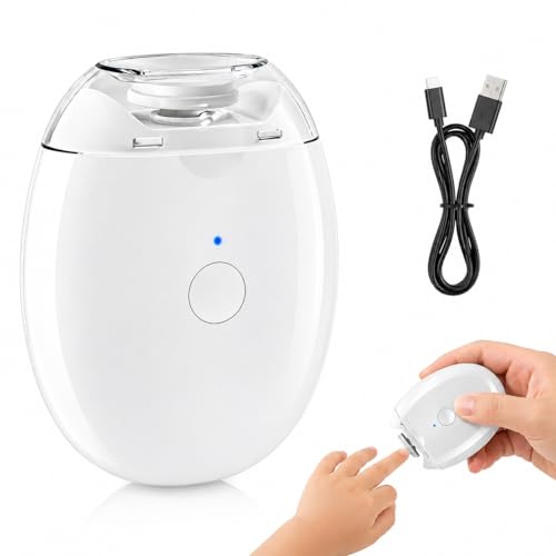 Electric Nail Clipper with LED Light - 3-Speed Automatic Trimmer for Seniors and Kids