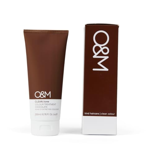 O&M CLEAN.tone Hair Color Treatment Free from Sulfates, Parabens, Silicones, Phthalates, Triclosan, Propylene Glycol & Gluten, Vegan, Cruelty Free, Brown to Dark Blonde Hair, 200ml, Chocolate