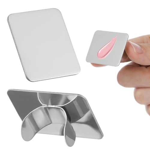 2-Piece Stainless Steel Nail Art Palette for Color Mixing