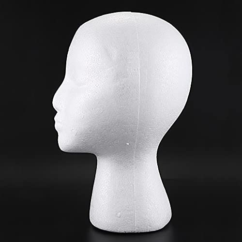 CRAKES 10X Styrofoam Foam Mannequin Wig Head Display Hat Cap Wig Holder White Foam Head