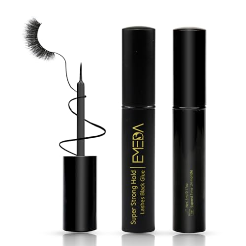 EMEDA 2 PCS Black Eyelash Glue False Eyelash Glue Super Strong Hold Professional Adhesive Best Black Adhesive Latex Free