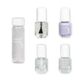 Dazzle Dry Mini Kit 4 Step System - Faith, a cool, pastel lavender with gray undertones. Full coverage cream. (5 Piece Kit / 5 Manicures)