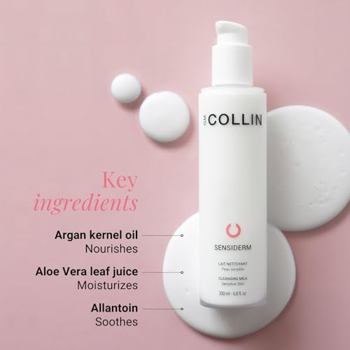 G.M. COLLIN Sensiderm Cleansing Milk | Gentle Face Cleanser for Sensitive Skin | Hydrating Makeup Remover