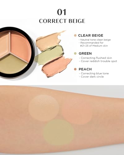 THESAEM Cover Perfection Triple Pot Concealer - 01 Correct Beige
