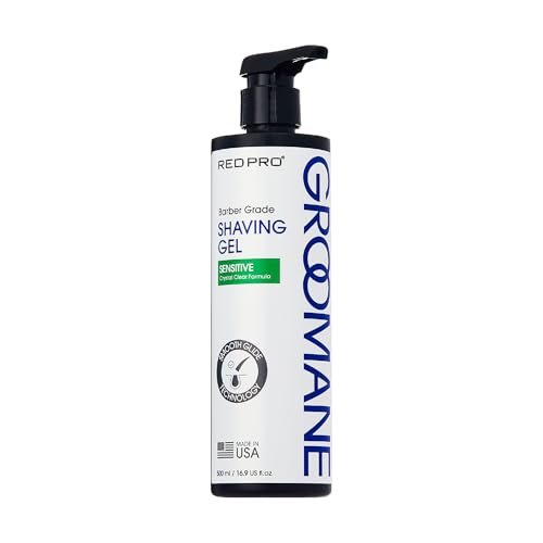 RED Pro Groomane Sensitive Barber-Grade Clear Aloe Vera Shaving Gel 16.9oz