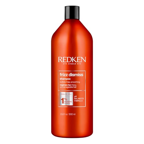 Redken Frizz Dismiss Shampoo For Frizzy Hair - Provides Smoothness & Shine, Weightless Frizz Control, Sulfate-Free