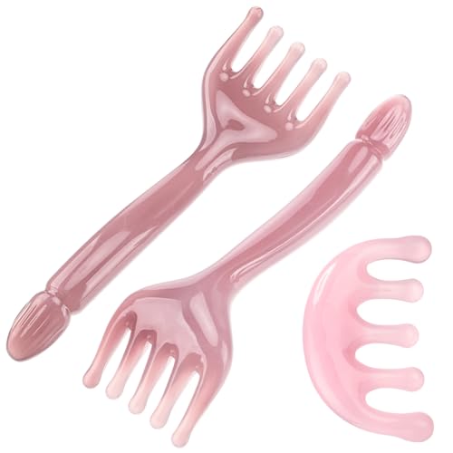 ProSuites Pink Head Massager Comb Stress Relief Tool for Scalp, Face & Body