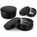 3 Pack Metal Tin Containers 2.5x1 Inch with Twist Lids
