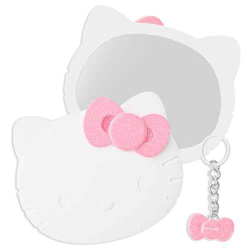 wet n wild Hello Kitty Collection, Mirror & Pink Bow Keychain Duo, Comfort-Grip Handle, Versatile & Portable Hand Mirror