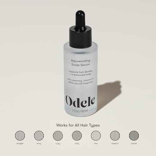 Odele Rejuvenating Scalp Serum with Rosemary and Vitamin E to Support Hair Density and a Balanced Scalp, for all Hair Types, 2 Fl Oz