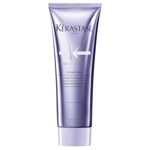 Kerastase Blond Absolu Cicaflash Conditioner - For Bleached & Damaged Hair, Strengthens & Nourishes, With Hyaluronic Acid, Protects Against Breakage