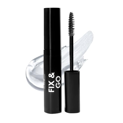 Fix & Go: Clear Waterproof Eyebrow Gel with Brush, Gym-Ready, Workouts & Sports Longwear Definition, Sweat Proof Makeup for Brows, Multiuse for Flyaway Hair and Lashes, 0.14 Fl Oz
