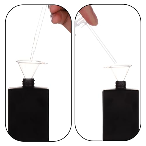 8 Pcs 30ml Perfume Bottles Empty Atomizer,Perfume Spray Bottle,Fine Mist Spray Bottles Composed of a Glass Bottle, a Black Acrylic Cap, And a Silver Sprayer (Black)