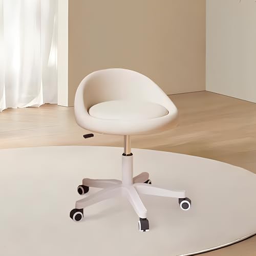 Ergonomic Rolling Stool with Adjustable Height & Swivel Seat