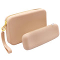 Set of 2 Zipper Makeup Brushes Bag For Travel, Large Silicone Makeup Brush Holder, Washable Make Up Brushes Pouch Case Makeup Tools for Organizing Cosmetics Daily Work