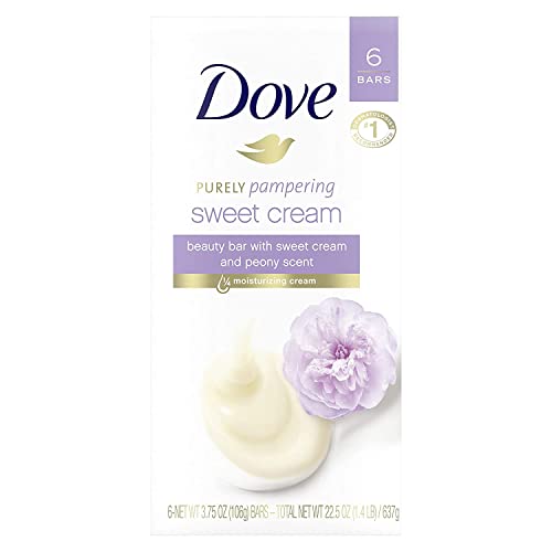 Dove Purely Pampering Beauty Bar, Sweet Cream & Peony, 4 oz bars, 6 ea (Pack of 4)