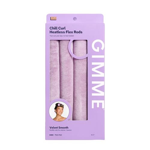 Gimme Beauty Chill Curl Heatless Flex Rods for Thick Hair - 4 Pack