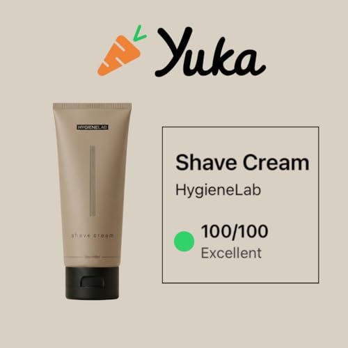 HygieneLab Shaving Cream, Yuka Rated 100/100 ? Fragrance-Free, Non-Toxic Formula with Aloe Vera & Shea Butter, Hydrating for Sensitive Skin, Helps Reduce Razor Burn (6.76 oz)