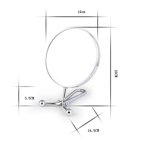 Mia Mirror 10x/1x Magnification, Double-Sided Folding Vanity Mirror, 3 in 1 Handheld + Table + Wall, Silver Polished Chrome Finish, 11.5 Inches L, for Women, Hair Stylists, Cosmetologists, Travel