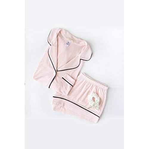 Eberjey Gisele Relaxed Short PJ Set - Sorbet Pink/Black