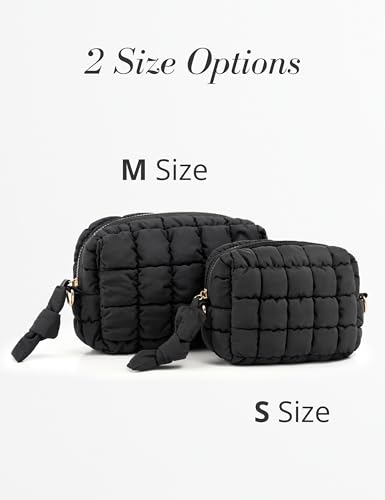 Yarnic Quilted Makeup Bag - Cosmetic Organizer Travel Pouch