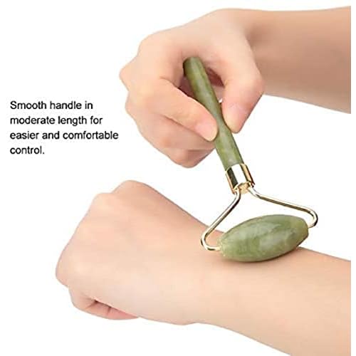 Jade Gua Sha Facial Massager Set - 5 in 1 Skin Care Tools with Roller and Massager