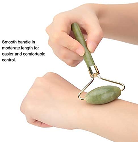 Jade Roller & Gua Sha Set - 5-in-1 Facial Massage Tool Kit