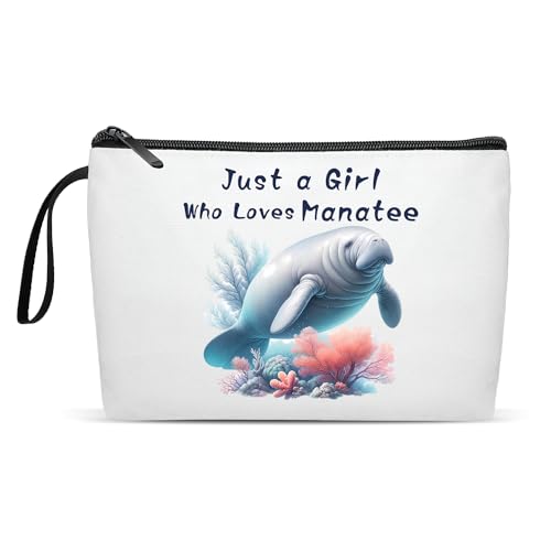 Cute Manatees Makeup Bag - Premium Travel Cosmetic Organizer