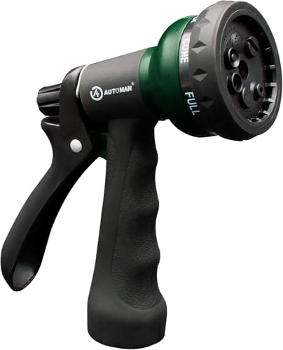 7-Pattern Garden Hose Nozzle with Slip-Resistant Grip