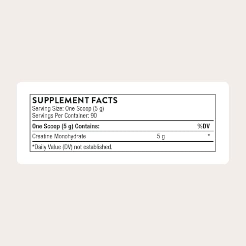 THORNE Creatine Monohydrate Powder - 90 Servings