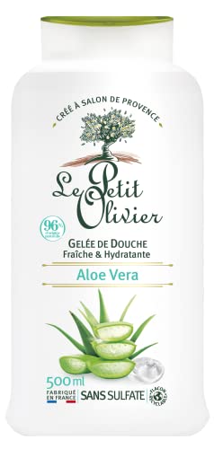 Le Petit Olivier Shower Gel - Aloe Vera - Gently Cleanses Skin - Fresh and Moisturizing - pH Neutral - Dermatologically Tested - Free Of Soap and Dyes - 16.9 Oz