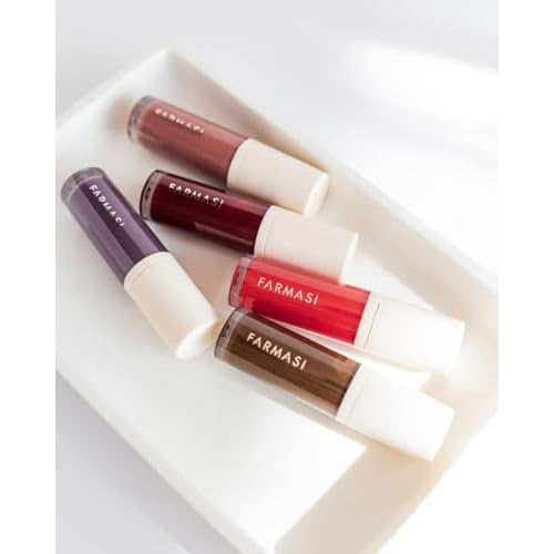 FARMASi Tinted Lip Plumper, Plumping Lip Gloss, Promoting Natural Circulation for Fuller, Younger Looking Lips, Hydrating, High-Shine, Volumizes, Fiery