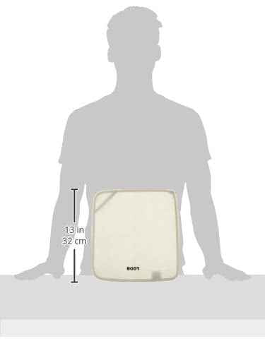 Crafty Cloth 4-Pack Spa Body Cloths | Dual-Sided for Luxurious Soft Lather or Deep Exfoliating Rigid Scrub | Embroidered for Personalized Skin Care (White, Embroidered 4-Piece Set)