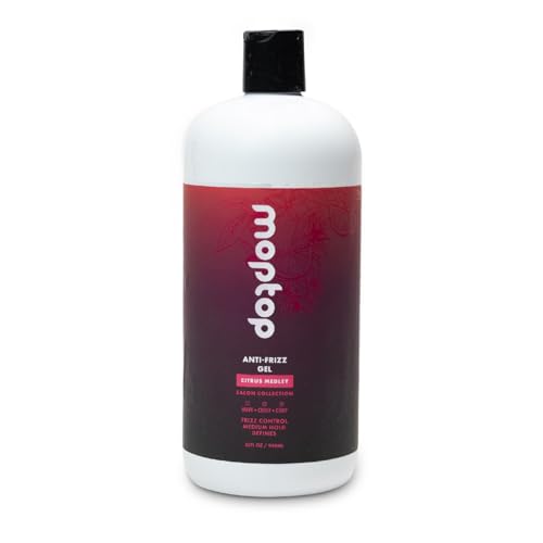 MopTop Salon Anti Frizz Hair Gel ? Salon Quality Curl Defining Gel to Enhance Wavy, Curly and Kinky-Coily Hair, Medium Hold, For Frizz Control, with Aloe, Sea Botanicals & Honey (Citrus Medley, 32oz)