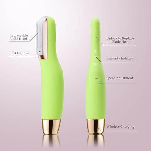 Sonic Dermaplaning Tool - Electric Facial Hair Remover & Eyebrow Trimmer