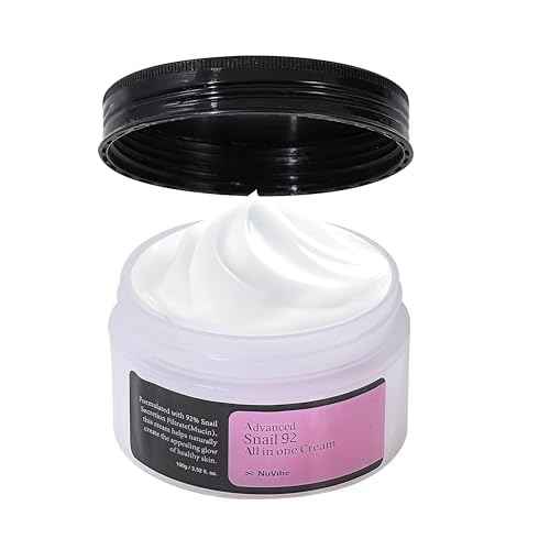 NuVibe ADVANCED Snail Mucin 92% Repair Moisturizer ? 3.52 Oz (100g) Hydrating & Lightweight Korean Face Cream for Soft, Glowing Skin ? Soothing Moisturizer for Dry, Sensitive & All Skin Types.