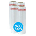 960 Count Paraffin Wax Bags - 12" x 17" Disposable Liners for Hand & Foot Treatments