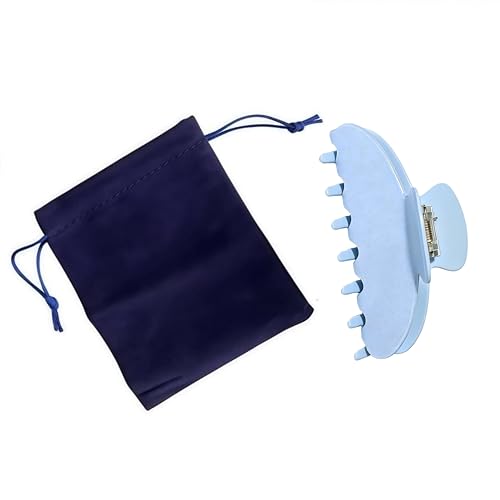 Sequin Blue 4-Inch Acetate Claw Clips for Fine & Thick Hair