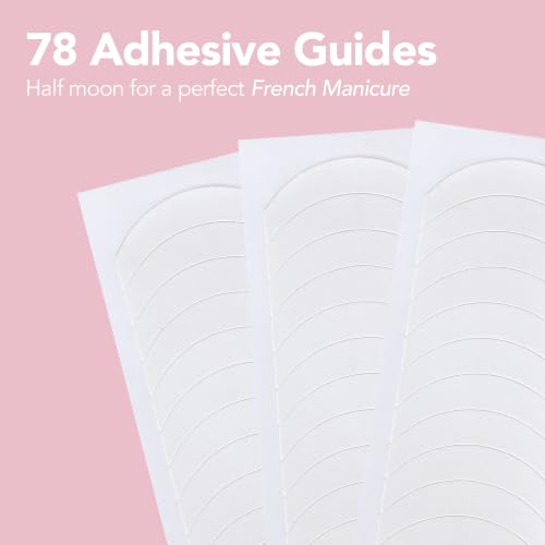 Orly Half Moon Nail Guides - 78 Count for Precise Manicure & Nail Art