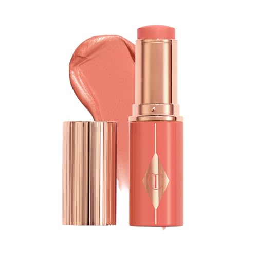 Charlotte Tilbury Peachy Glow Unreal Healthy Glow Blush Stick - Buildable Cream Makeup with Hydrating Skincare Infusion - Luminous Finish