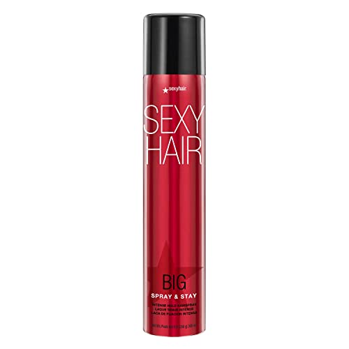 SexyHair Big Spray & Stay Intense Hold Hairspray | Extreme Hold and Shine | Up to 72 Hour Humidity Resistance | All Hair Types