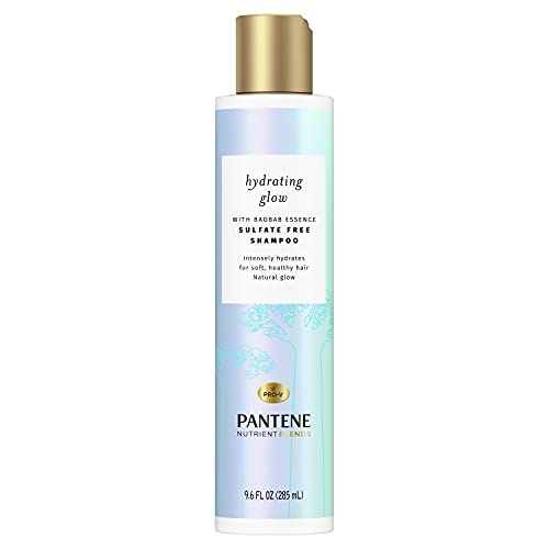 Pantene Hydrating Glow with Baobab Essence Shampoo, Sulfate & Silicone-Free, 9.6 Fl Oz, 2.598 Fl Oz