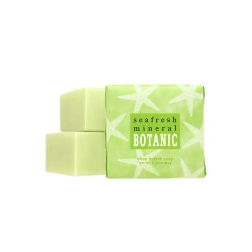 Greenwich Bay Cleansing Spa Soap, Shea Butter, and Cocoa Butter. Blended with Loofah and Apricot Seed, No Parabens, No Sulfates 6.35 Ounce (3 Pack) (Seafresh Mineral)